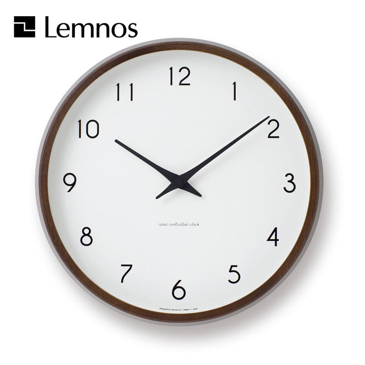 レムノス カンパーニュ 壁掛け電波時計 ナチュラル / ブラウン Lemnos