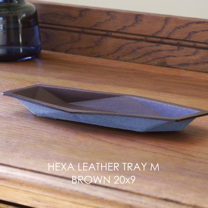colm HEXA ヘキサ レザートレイ Mサイズ 皮革 文具トレイ / レターパック可