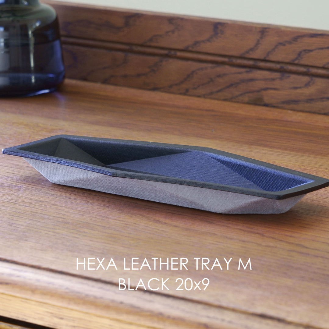 colm HEXA ヘキサ レザートレイ Mサイズ 皮革 文具トレイ / レターパック可