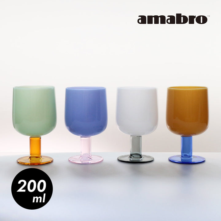 amabro TWO TONE ワイングラス 耐熱ガラス