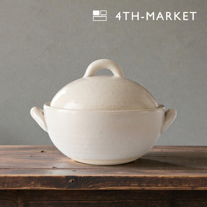 4th-market コセール5号鍋 土鍋 1人～1.5人用 白 黒 黄色