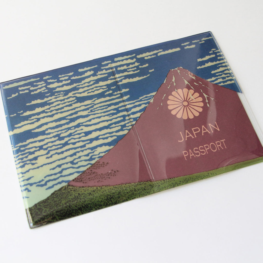浮世絵パスポートカバー AKAFUJI AOFUJI / メール便可