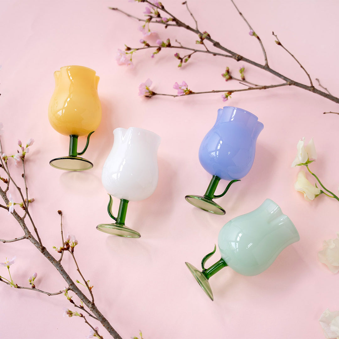 amabro Bloom Glass ワイングラス ミルクガラス 耐熱ガラス