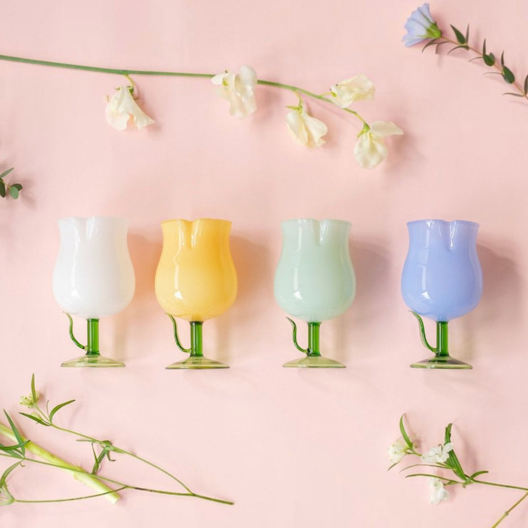 amabro Bloom Glass ワイングラス ミルクガラス 耐熱ガラス