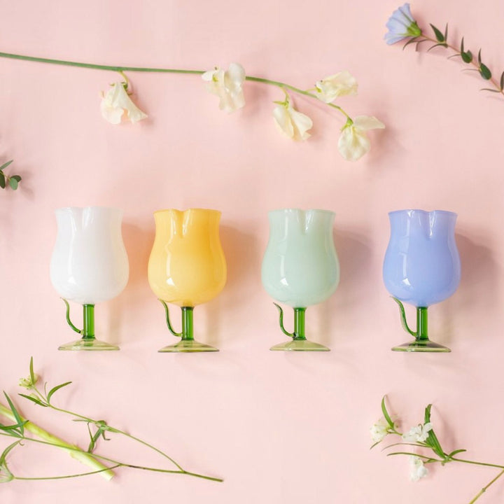 amabro Bloom Glass ワイングラス ミルクガラス 耐熱ガラス