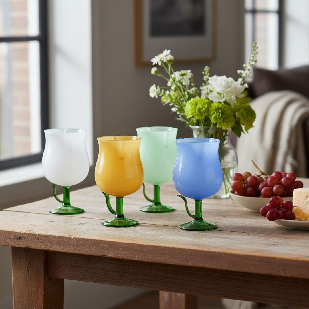 amabro Bloom Glass ワイングラス ミルクガラス 耐熱ガラス