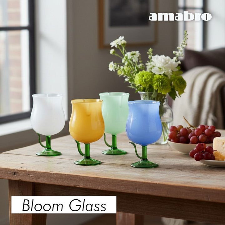 amabro Bloom Glass ワイングラス ミルクガラス 耐熱ガラス