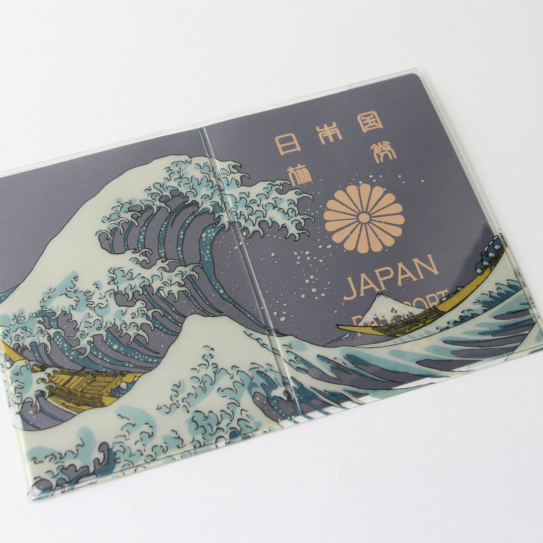 浮世絵パスポートカバー AKAFUJI AOFUJI / メール便可