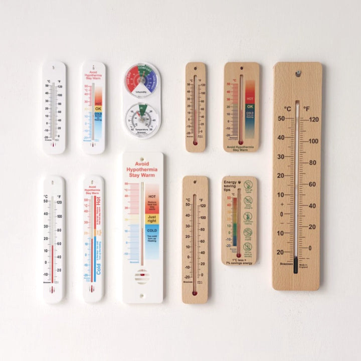 Brannan WOOD WALL THERMOMETER 150mm COMFORT 木製 温度計 英国ブランド
