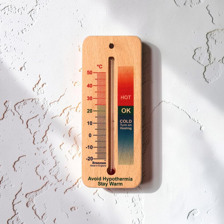 Brannan WOOD WALL THERMOMETER 150mm COMFORT 木製 温度計 英国ブランド