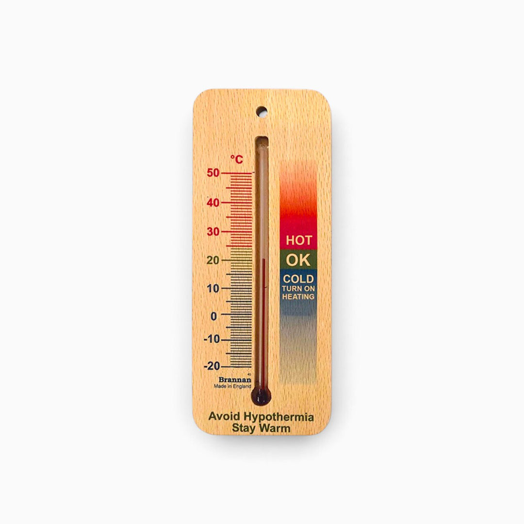 Brannan WOOD WALL THERMOMETER 150mm COMFORT 木製 温度計 英国ブランド