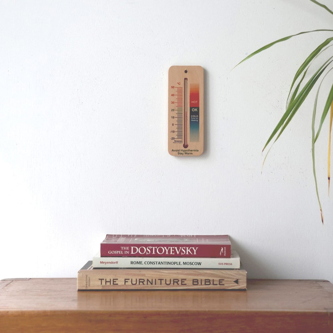 Brannan WOOD WALL THERMOMETER 150mm COMFORT 木製 温度計 英国ブランド