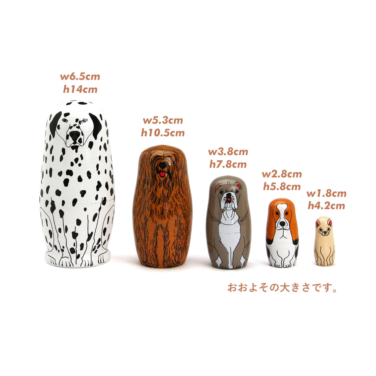 PARTNERS 犬のマトリョーシカ MIDORI KOMATSU – 生活雑貨 育てる道具ILMA+