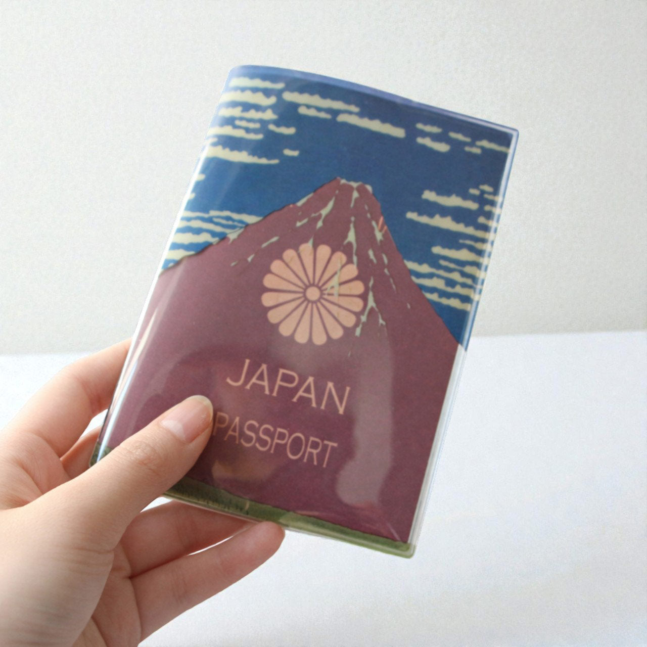 【即日発送】【美品】B JIRUSHI / パスポートカバー / 浮世絵パスポートカバー AKAFUJI AOFUJI / メール便可 – 生活雑貨