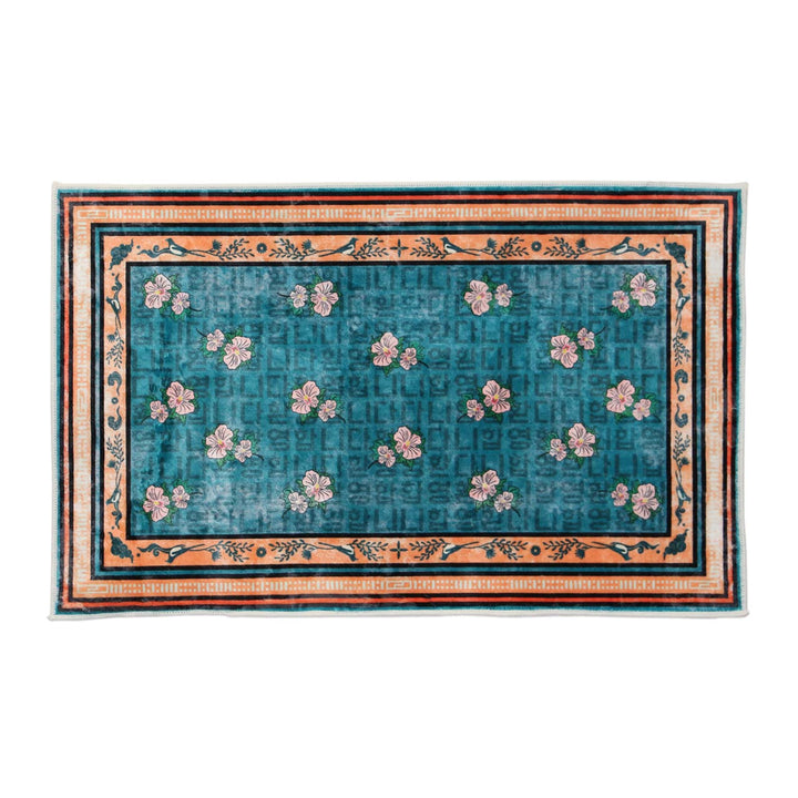 ウォッシャブルラグ 玄関マット Hibiscus Syriacus