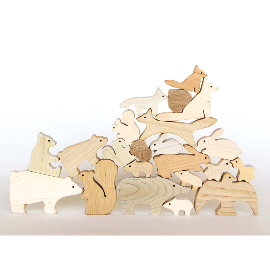オークヴィレッジ 森のどうぶつみき 積み木 知育玩具 国産 正規品