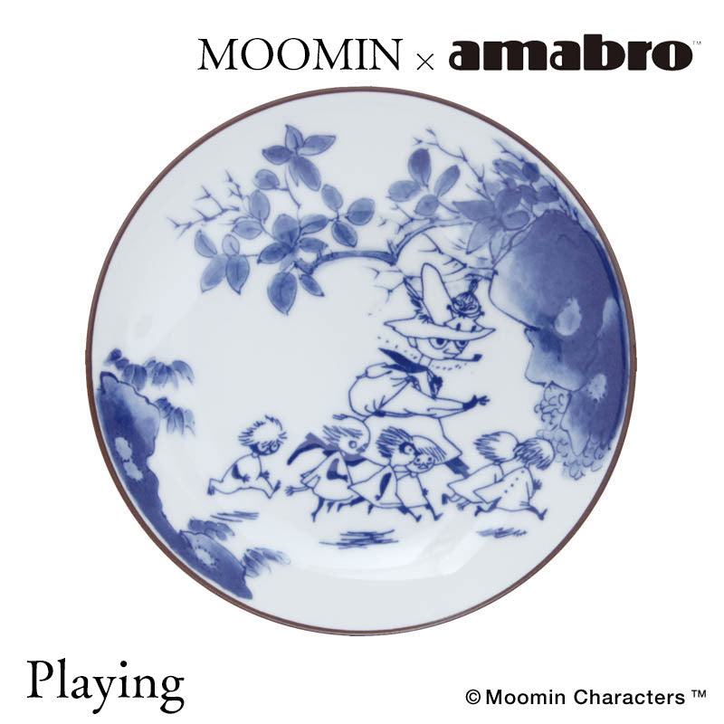 amabro MOOMIN SOMETSUKE PLATE 染め付け小皿