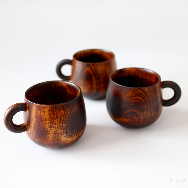 オークヴィレッジ シェーヌ・ドゥ マグカップ 木製 拭き漆 国産 正規品