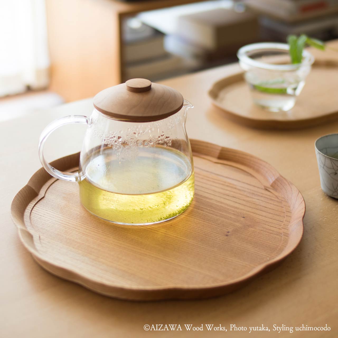 四十沢木材工芸 KITO 輪花盆 トレイ お盆 – 生活雑貨 育てる道具