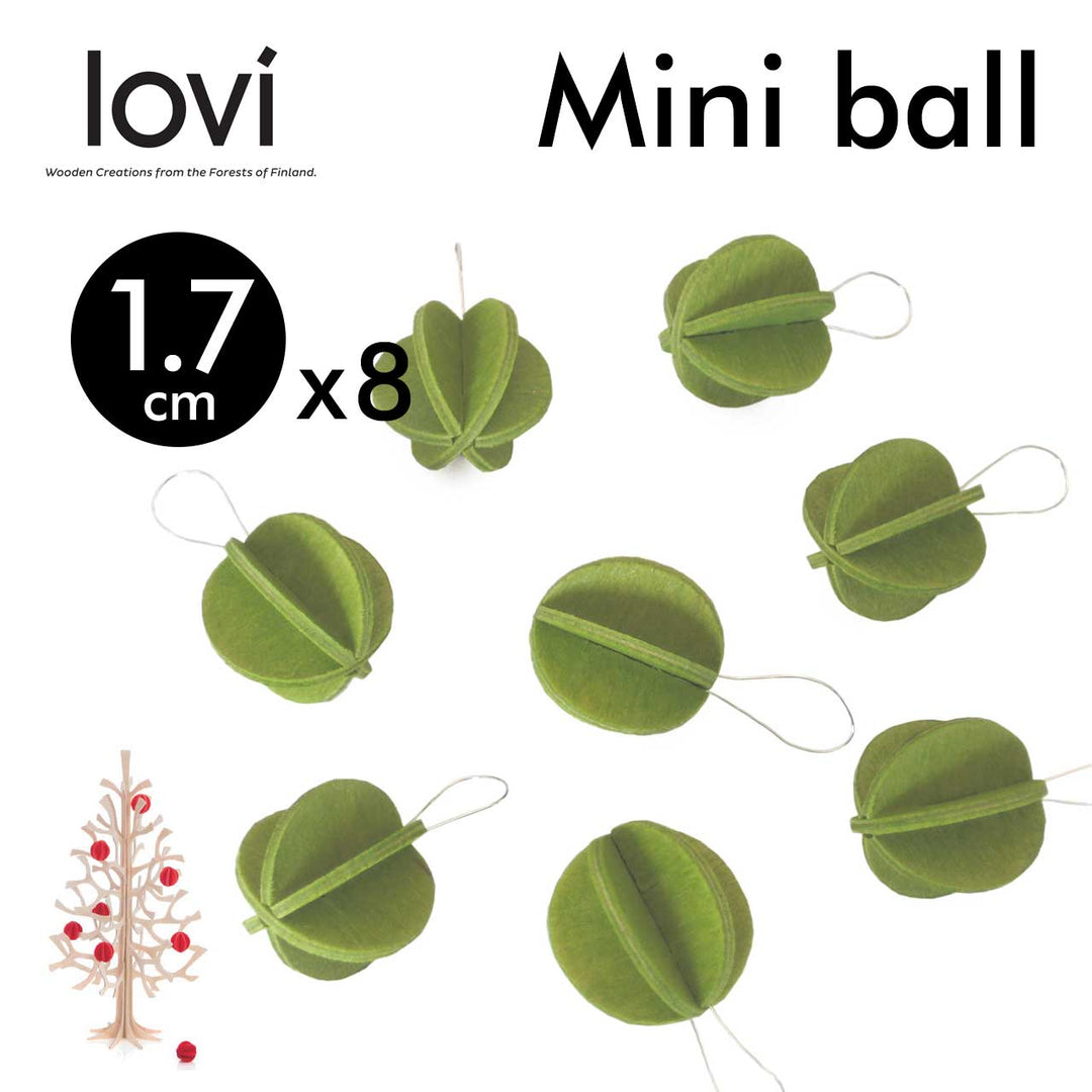 Lovi オーナメント ミニボール 1.7cm 8個 メール便可 正規品