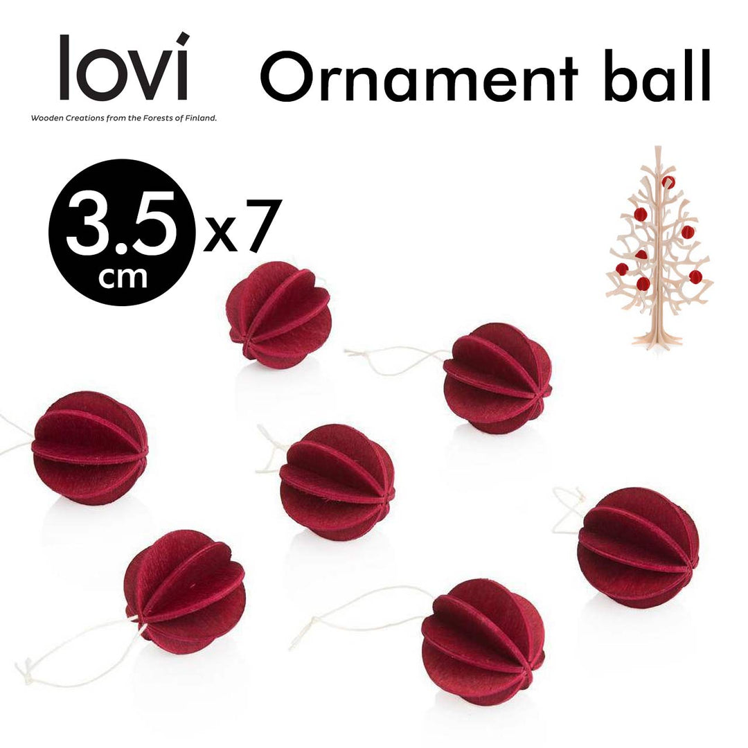 Lovi オーナメント ボール 3.5cm 7個 メール便可 正規品 ロヴィ