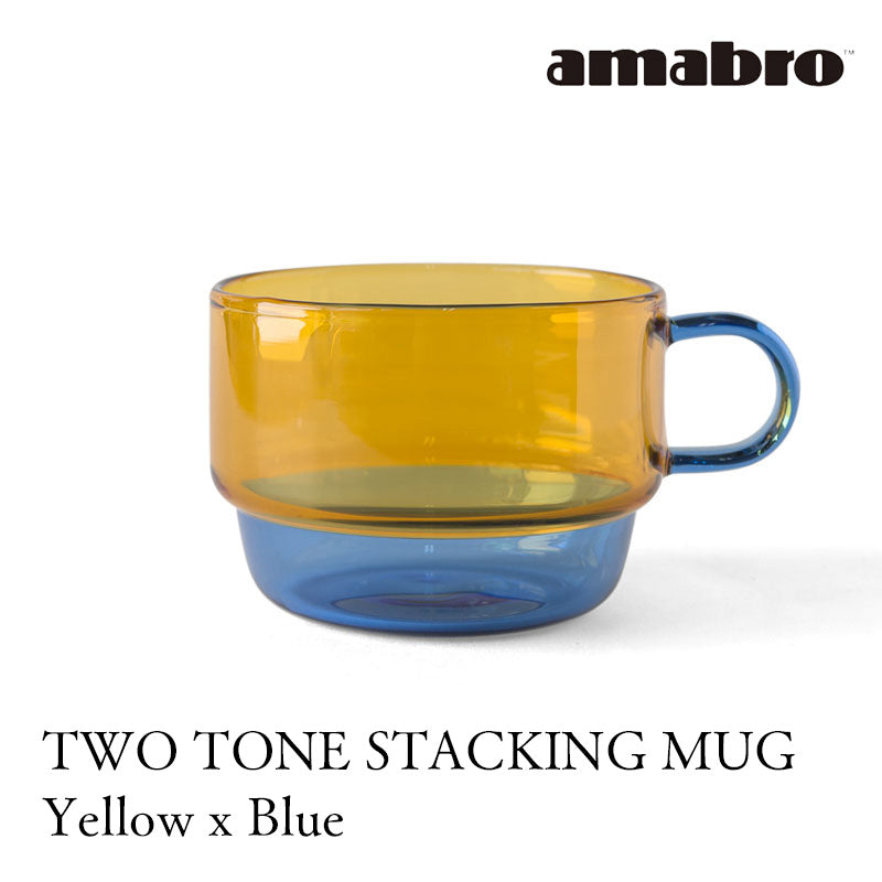amabro TWO TONE STACKING MUG 耐熱ガラス カップ＆ソーサー