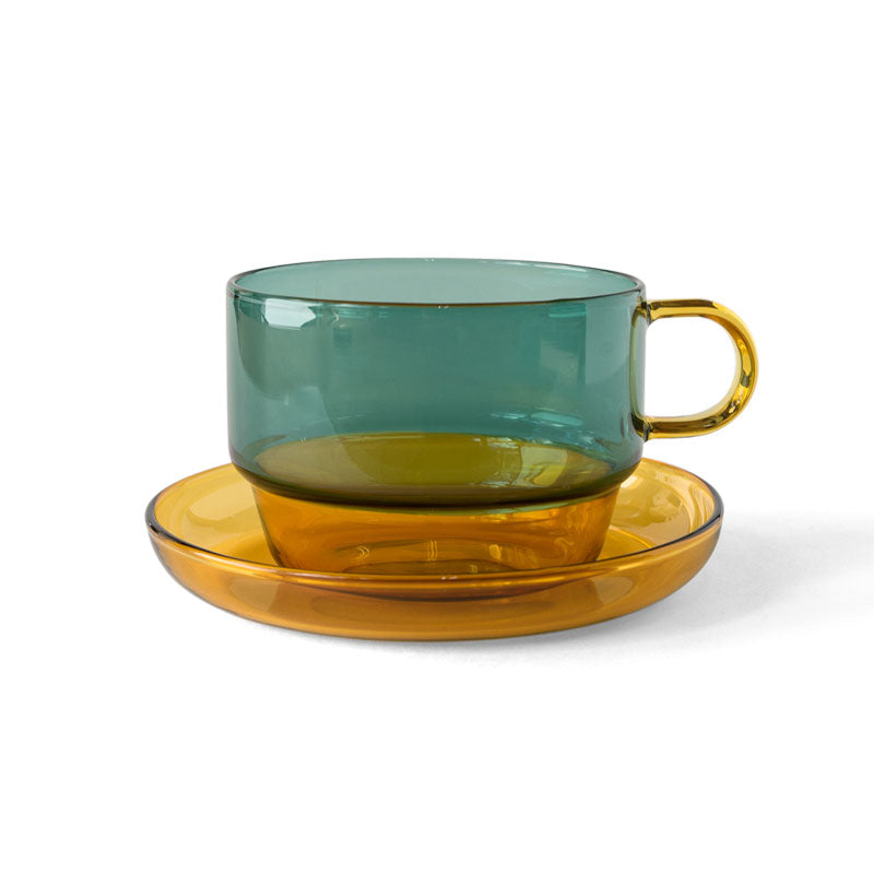amabro TWO TONE STACKING MUG 耐熱ガラス カップ＆ソーサー